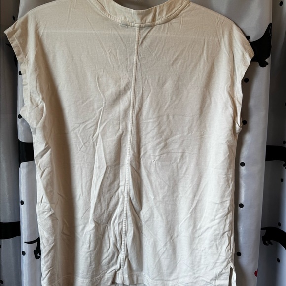 Banana Republic Cream Relaxed V-Neck Blouse - Picture 3 of 3